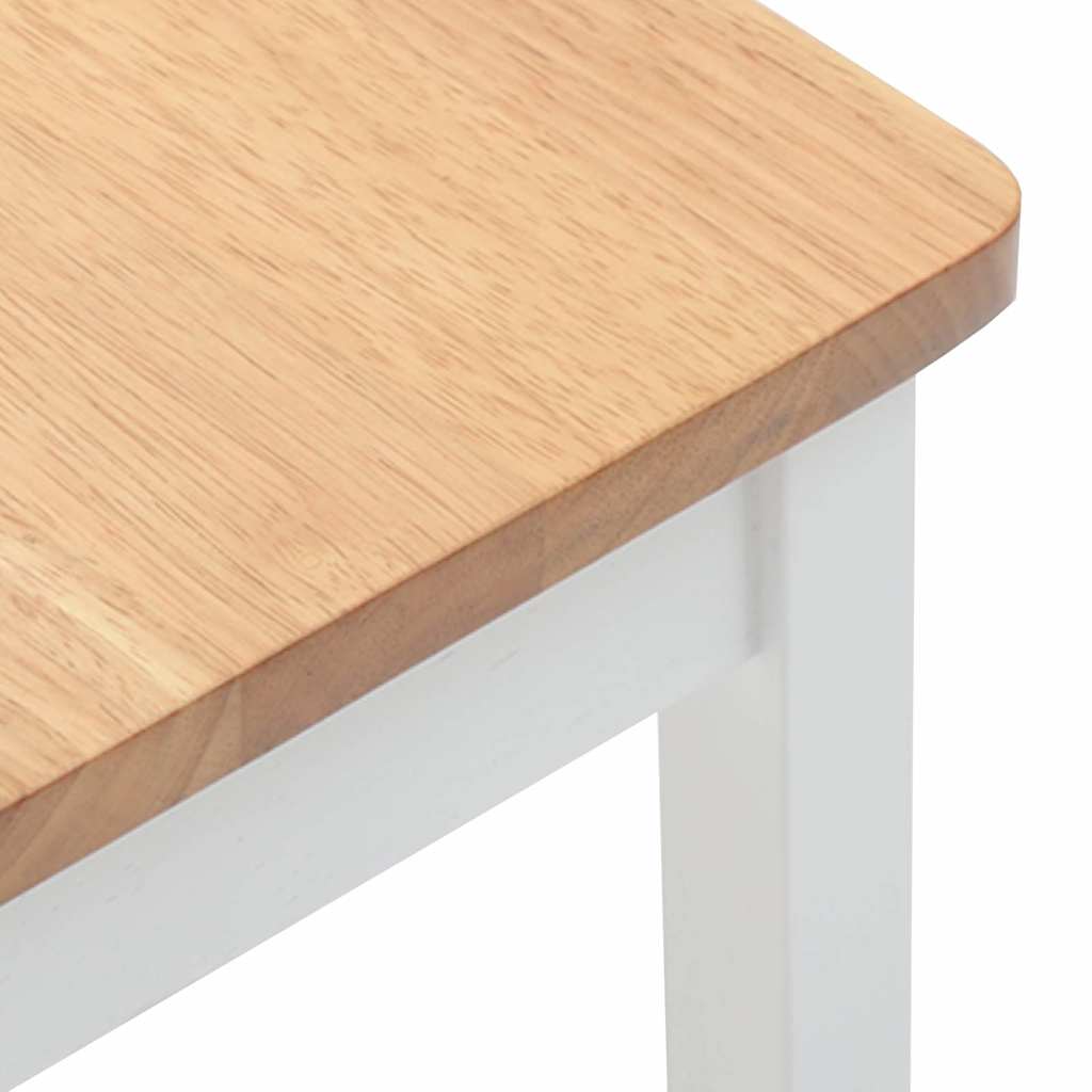 Barkrukken 2 stuks Wit Massief Hout Rubber is nu te koop bij PeponiXL, paradijselijk wonen!