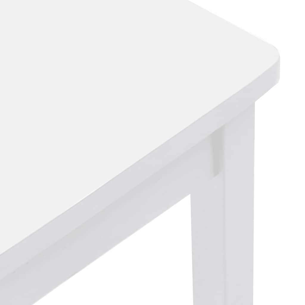 Barkrukken 2 stuks Wit Massief Hout Rubber is nu te koop bij PeponiXL, paradijselijk wonen!