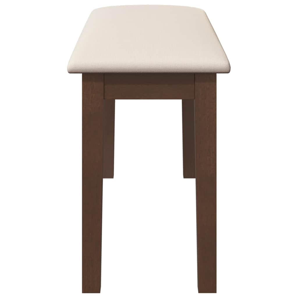 Bank 90 cm massief hout rubber bruin is nu te koop bij PeponiXL, paradijselijk wonen!