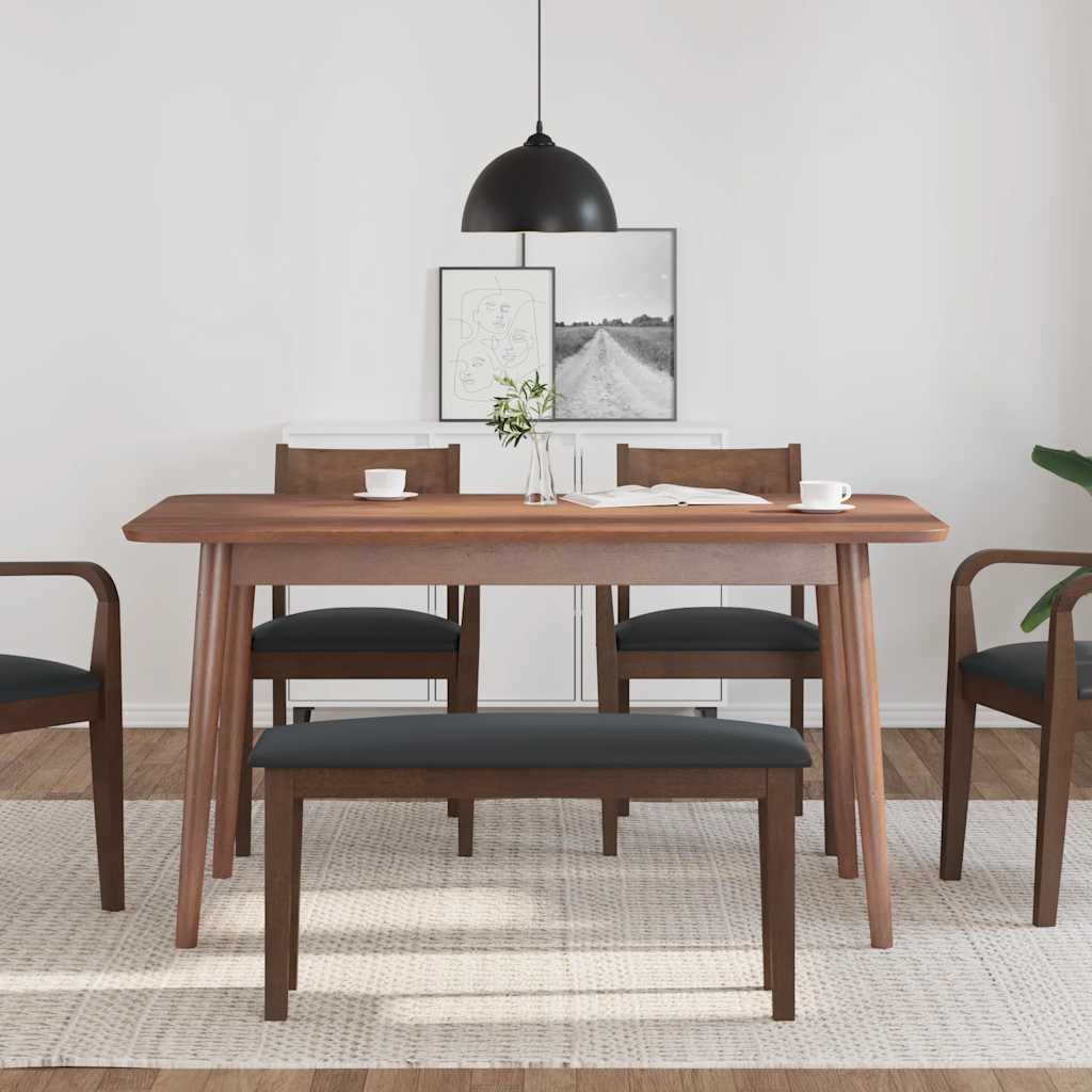 Bank 90 cm massief hout rubber bruin is nu te koop bij PeponiXL, paradijselijk wonen!