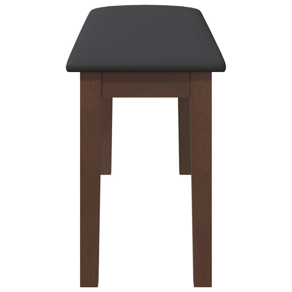 Bank 90 cm massief hout rubber bruin is nu te koop bij PeponiXL, paradijselijk wonen!