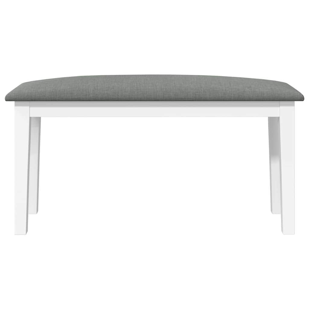 Bank 90 cm massief hout rubber wit is nu te koop bij PeponiXL, paradijselijk wonen!