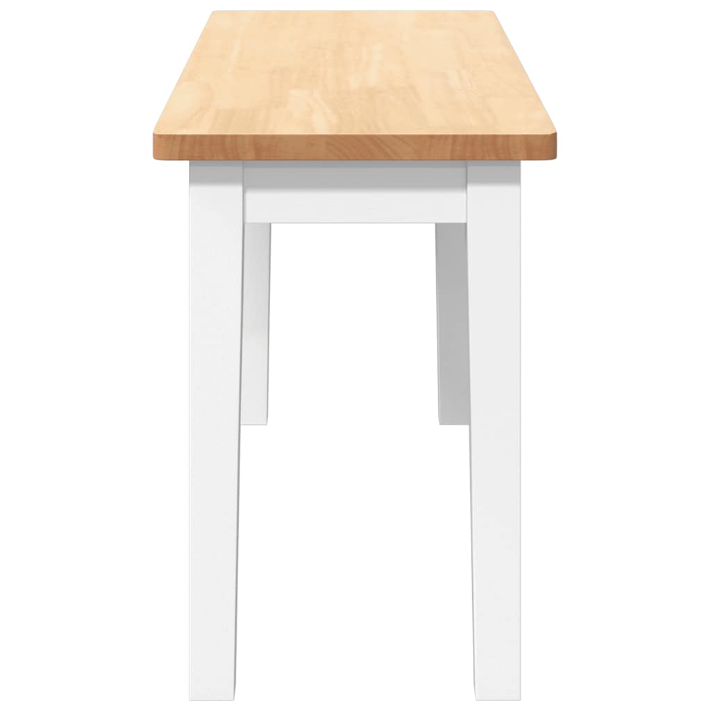 Bank 90 cm massief hout rubber wit is nu te koop bij PeponiXL, paradijselijk wonen!