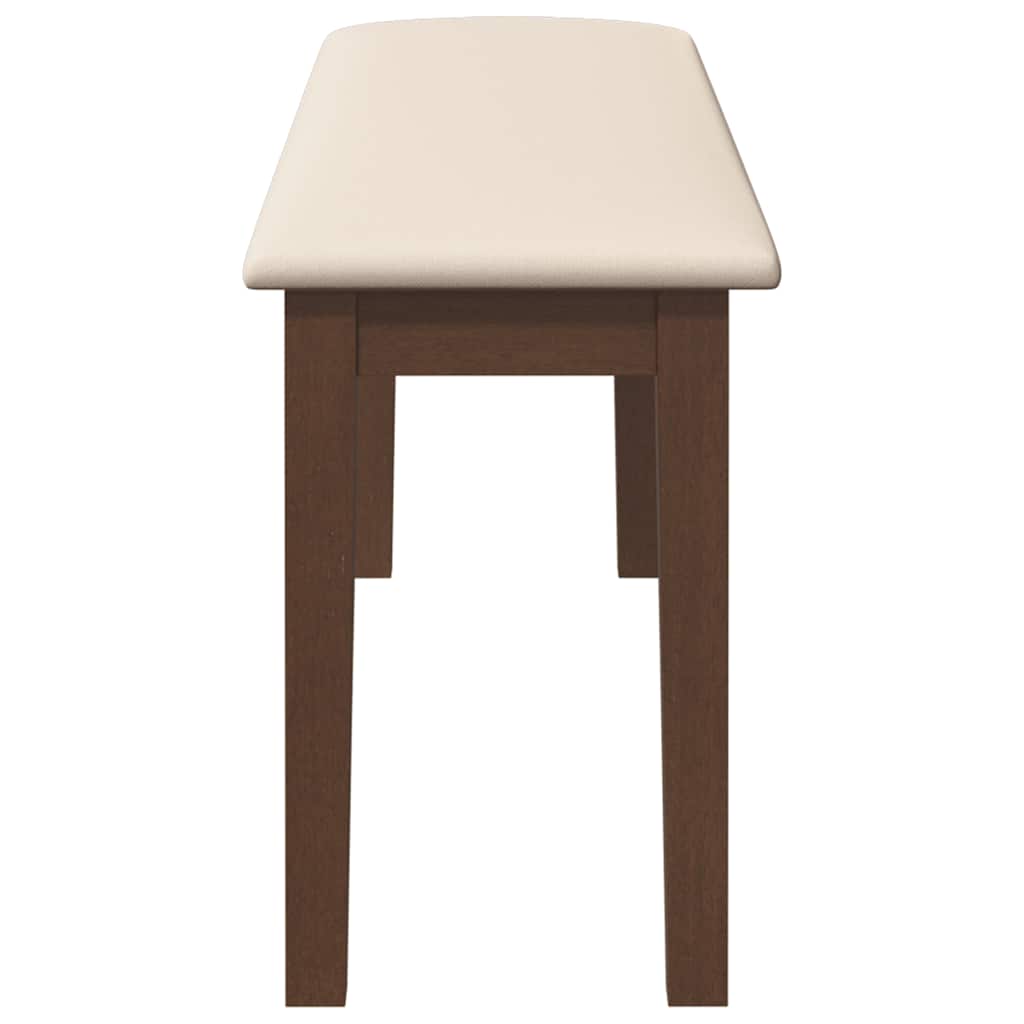 Bank 110 cm massief hout rubber bruin is nu te koop bij PeponiXL, paradijselijk wonen!