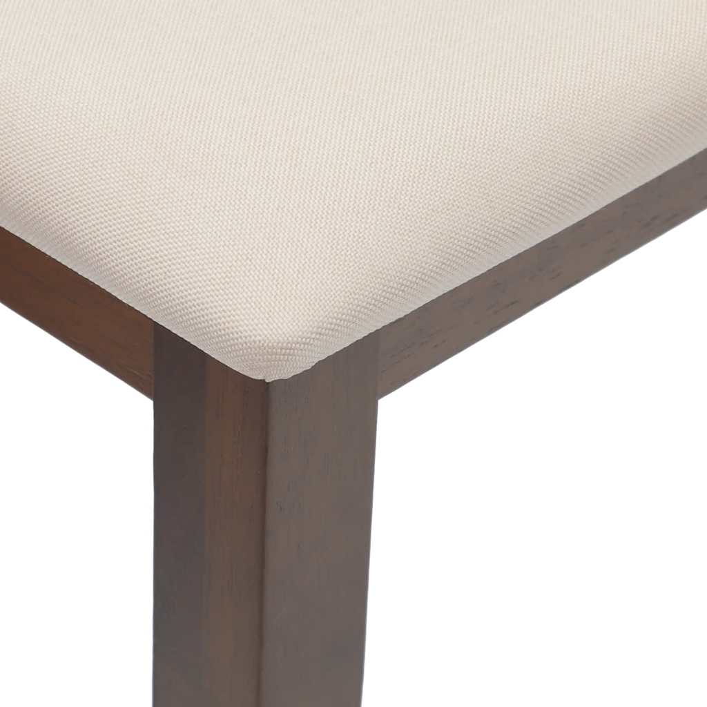 Bank 110 cm massief hout rubber bruin is nu te koop bij PeponiXL, paradijselijk wonen!