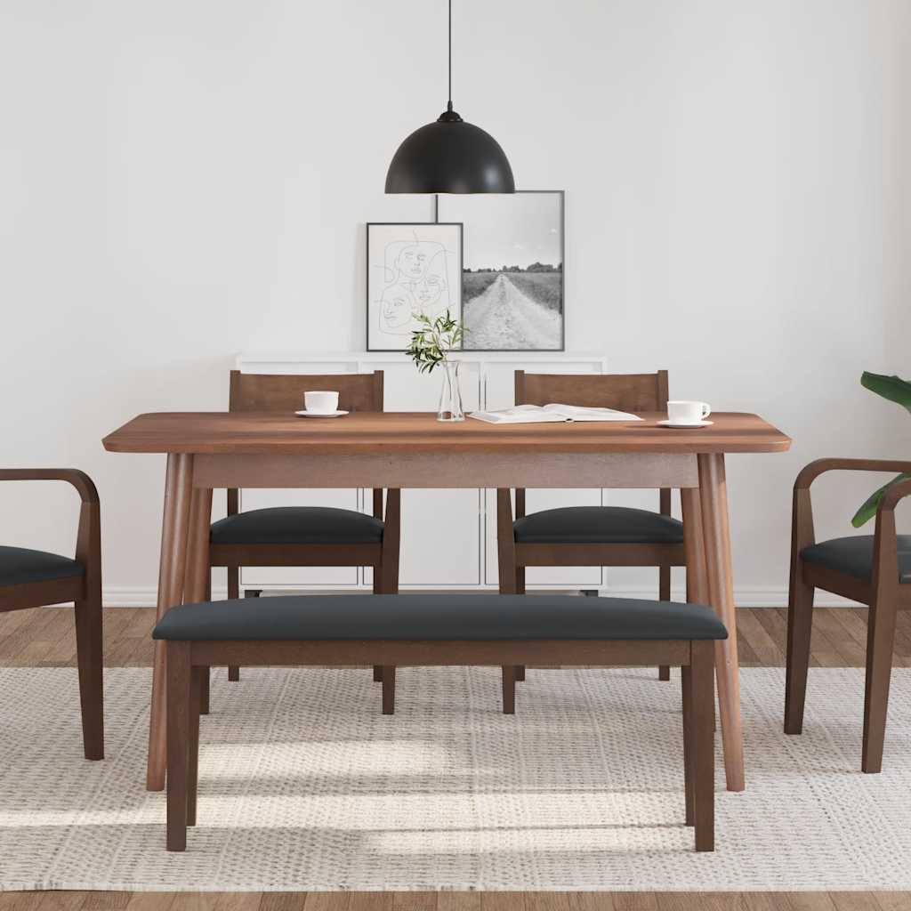 Bank 110 cm massief hout rubber bruin is nu te koop bij PeponiXL, paradijselijk wonen!