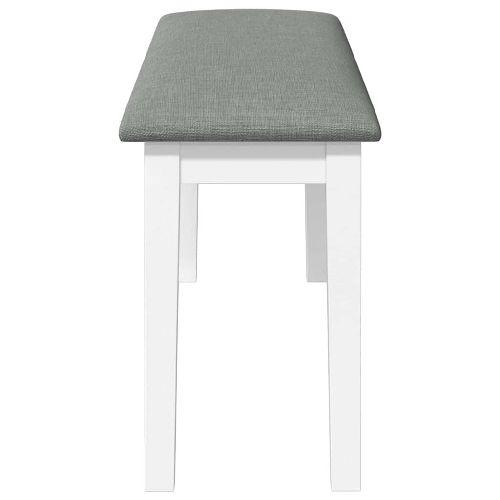 Bank 110 cm massief hout wit rubber is nu te koop bij PeponiXL, paradijselijk wonen!