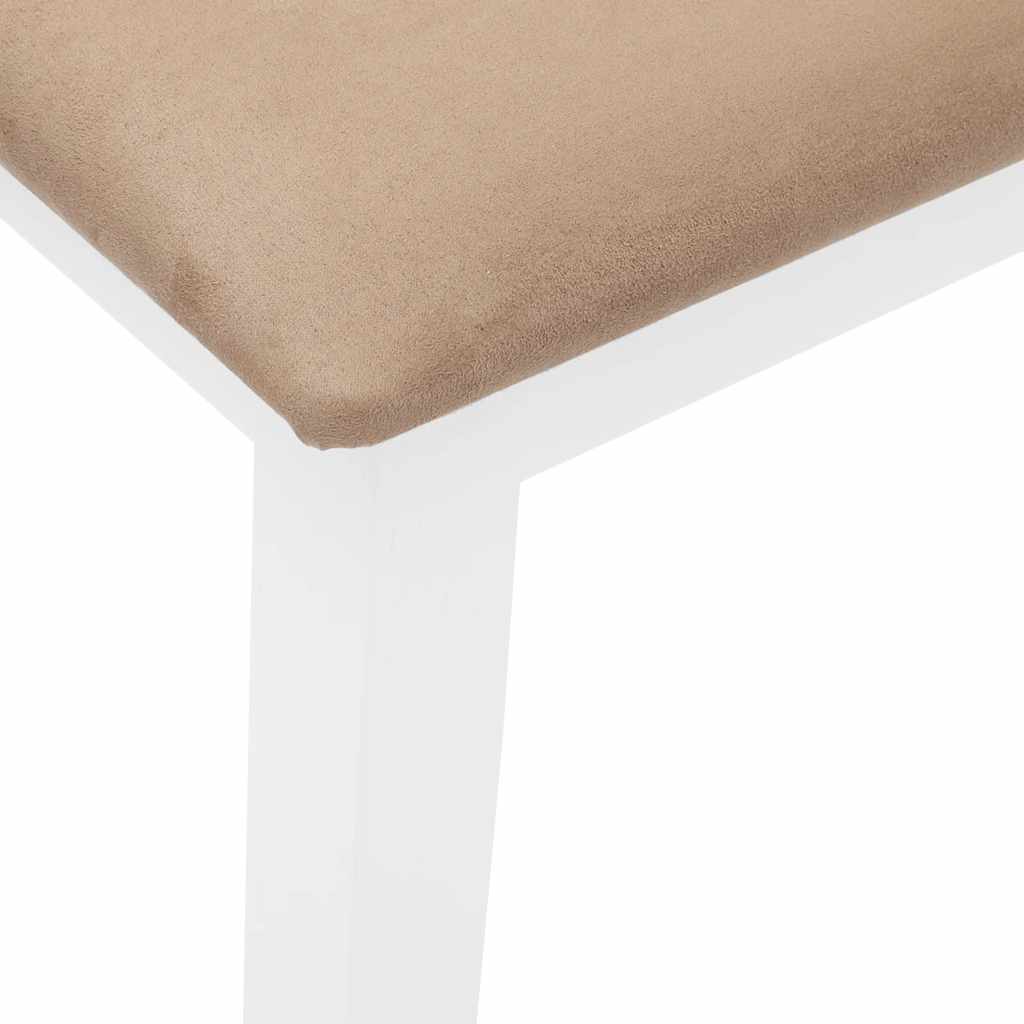 Bank 110 cm massief hout wit rubber