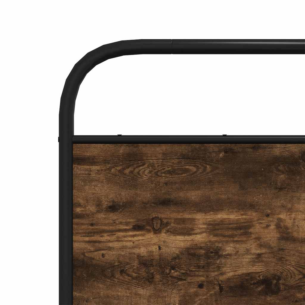 Bedframe zonder matras bewerkt hout gerookt eiken 120x190 cm is nu te koop bij PeponiXL, paradijselijk wonen!