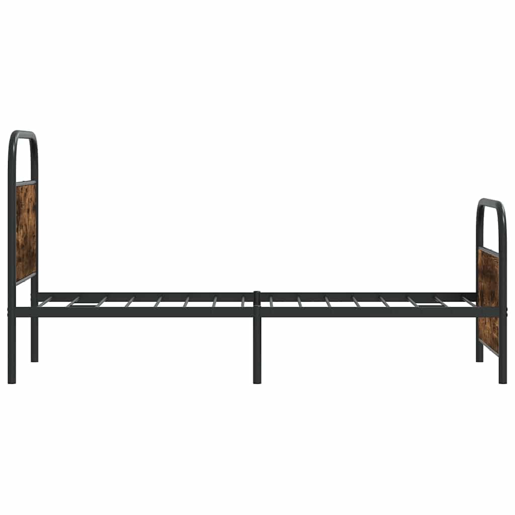Bedframe zonder matras bewerkt hout gerookt eiken 75x190 cm is nu te koop bij PeponiXL, paradijselijk wonen!