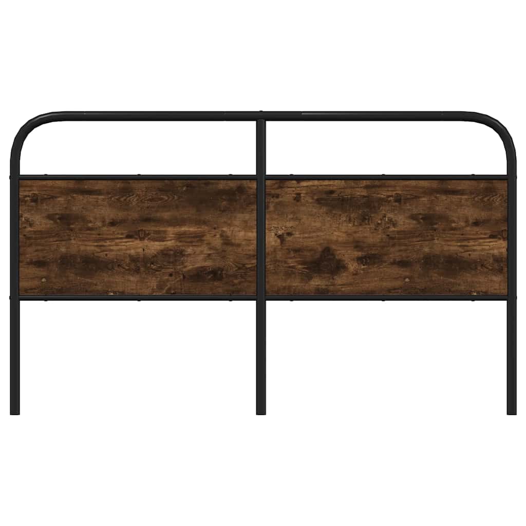 Vervangend hoofdbord 160 cm staal en bewerkt hout gerookt eikenkleurig is nu te koop bij PeponiXL, paradijselijk wonen!
