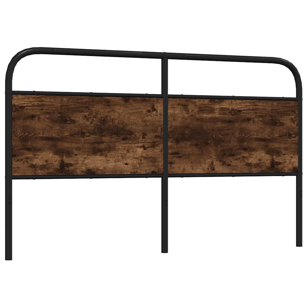 Vervangend hoofdbord 160 cm staal en bewerkt hout gerookt eikenkleurig is nu te koop bij PeponiXL, paradijselijk wonen!