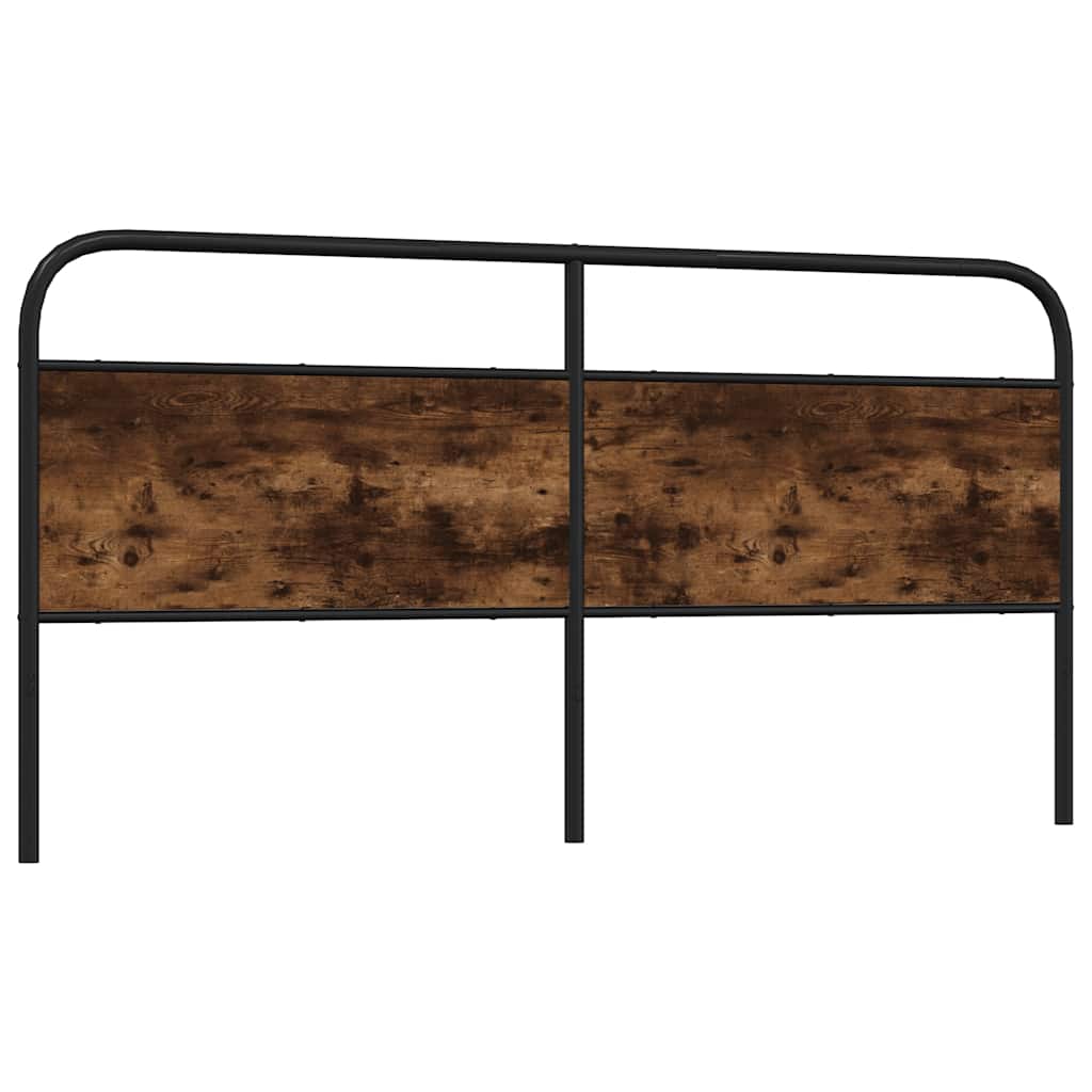 Vervangend hoofdbord 180 cm staal en bewerkt hout gerookt eikenkleurig is nu te koop bij PeponiXL, paradijselijk wonen!