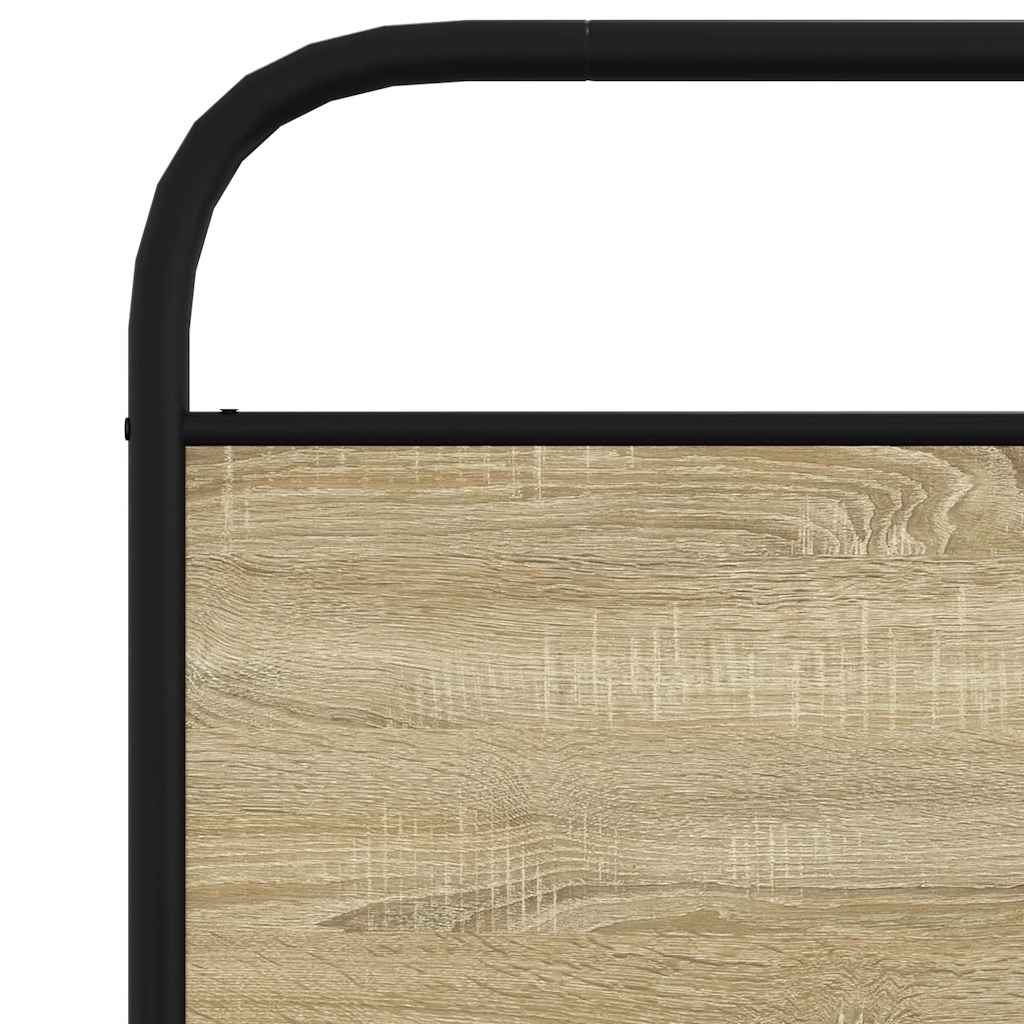 Bedframe zonder matras bewerkt hout sonoma eikenkleur 100x190cm is nu te koop bij PeponiXL, paradijselijk wonen!