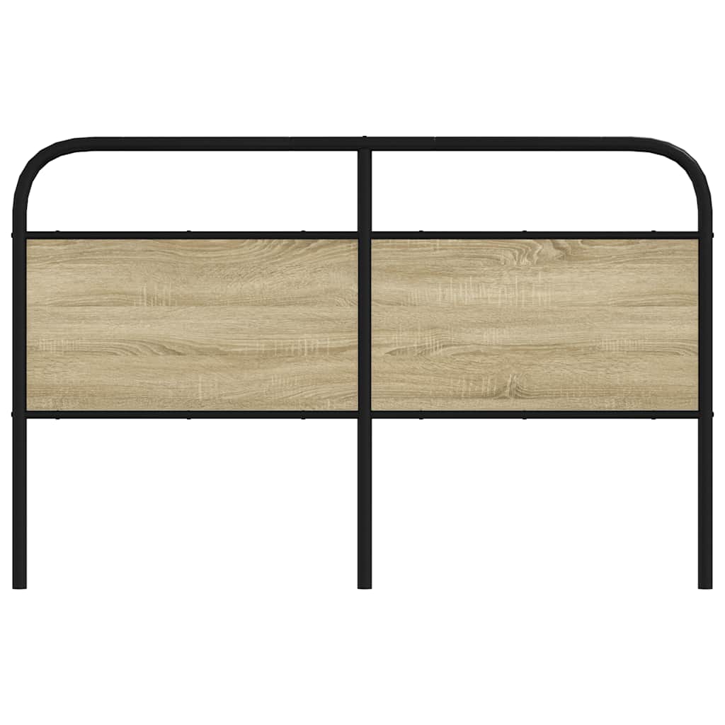 Vervangend hoofdbord 160 cm staal en bewerkt hout sonoma eikenkleurig is nu te koop bij PeponiXL, paradijselijk wonen!