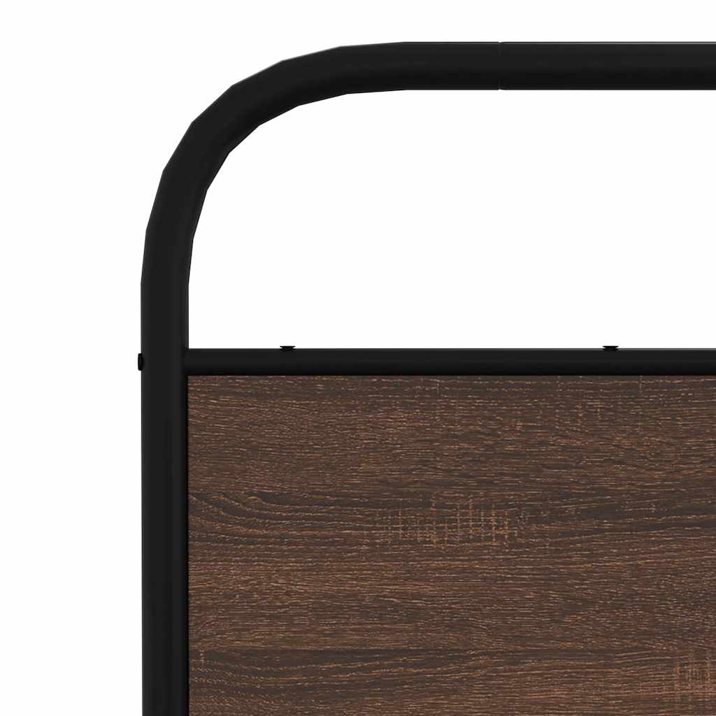 Bedframe zonder matras bewerkt hout bruin eikenkleur 120x190 cm is nu te koop bij PeponiXL, paradijselijk wonen!