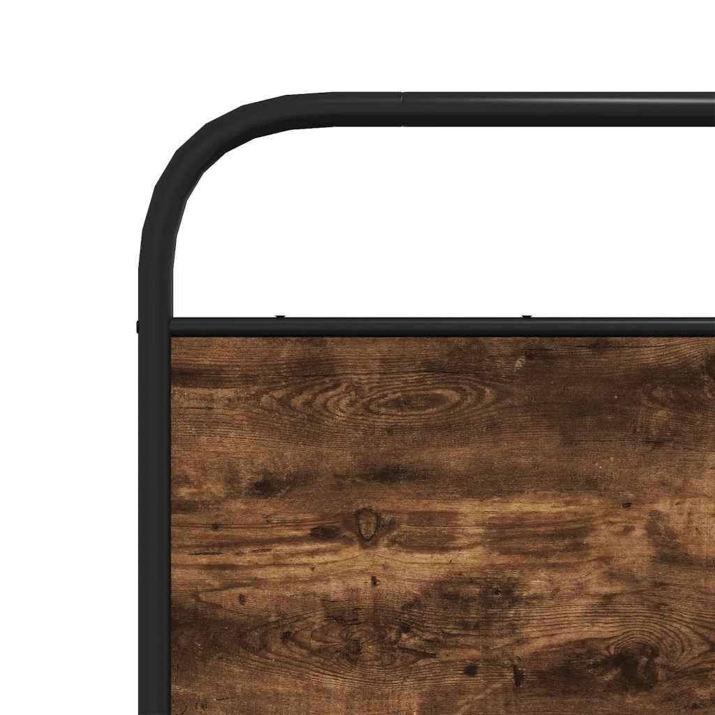 Bedframe zonder matras bewerkt hout gerookt eiken 90x190 cm is nu te koop bij PeponiXL, paradijselijk wonen!