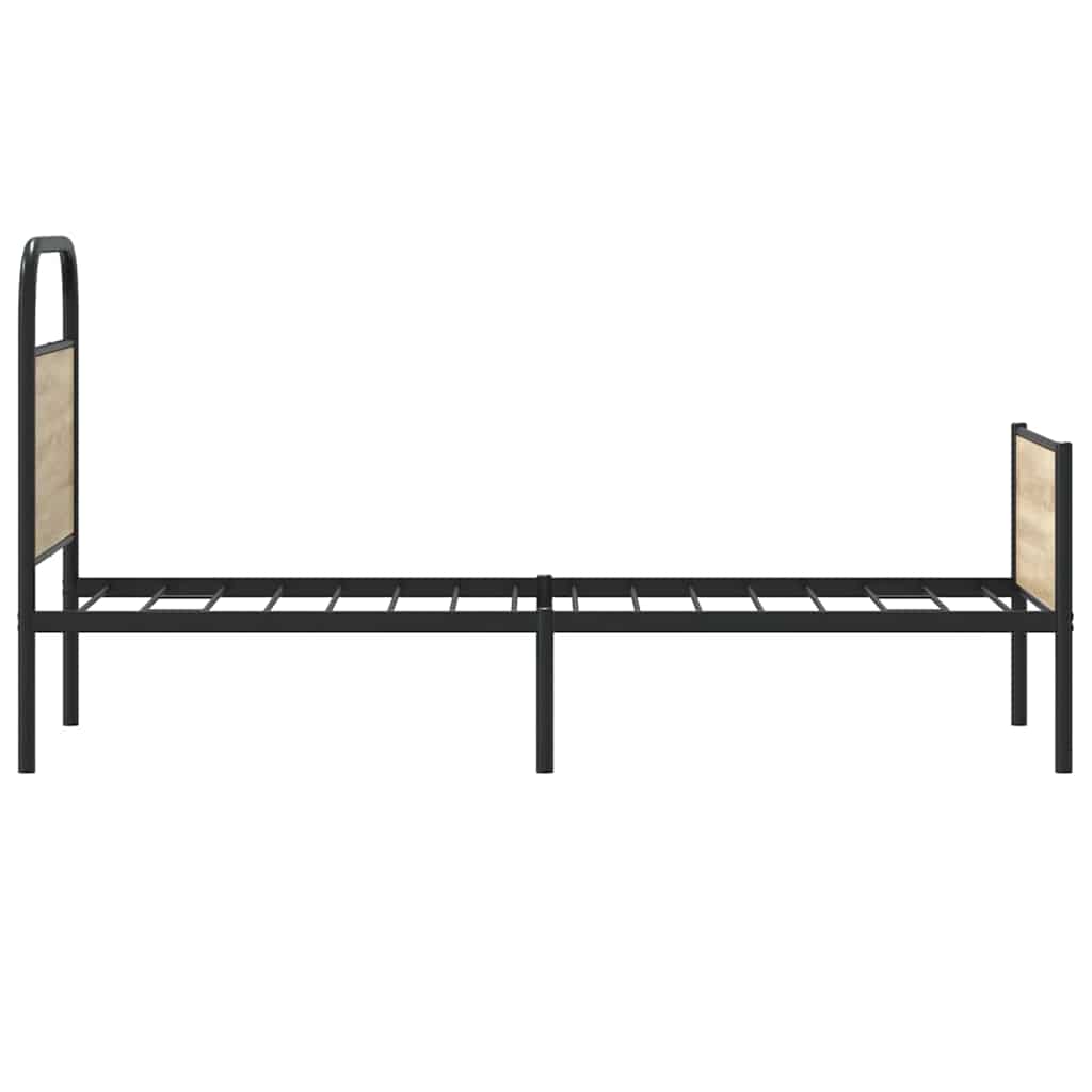 Bedframe zonder matras bewerkt hout sonoma eikenkleur 80x200 cm is nu te koop bij PeponiXL, paradijselijk wonen!