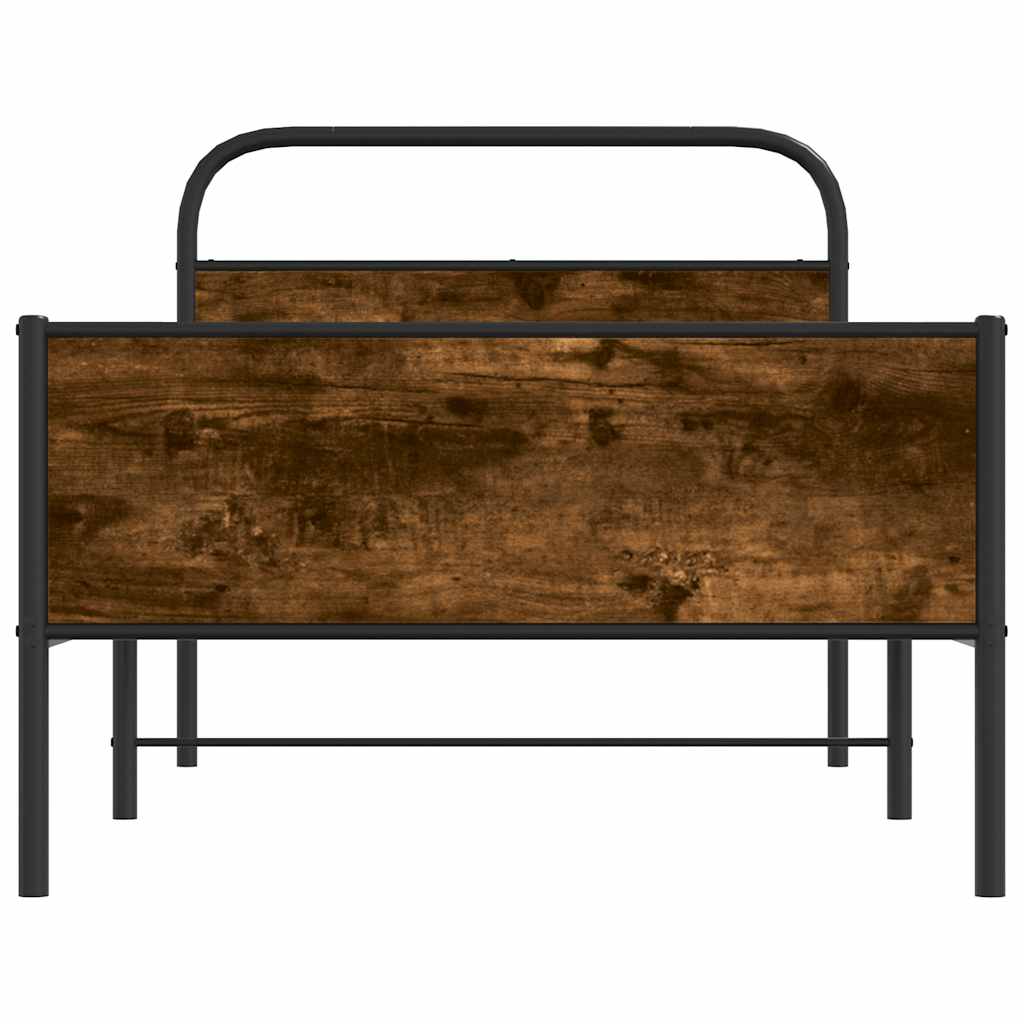 Bedframe zonder matras bewerkt hout sonoma eikenkleur 90x190 cm is nu te koop bij PeponiXL, paradijselijk wonen!