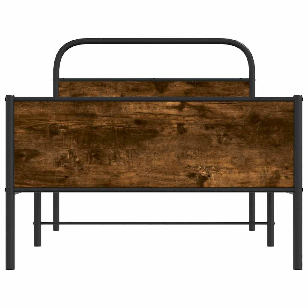 Bedframe zonder matras bewerkt hout sonoma eikenkleur 90x190 cm is nu te koop bij PeponiXL, paradijselijk wonen!