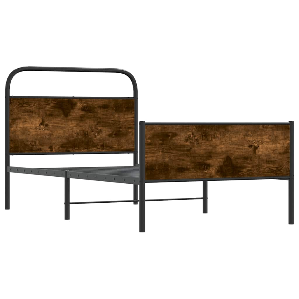 Bedframe zonder matras bewerkt hout sonoma eikenkleur 90x200 cm is nu te koop bij PeponiXL, paradijselijk wonen!