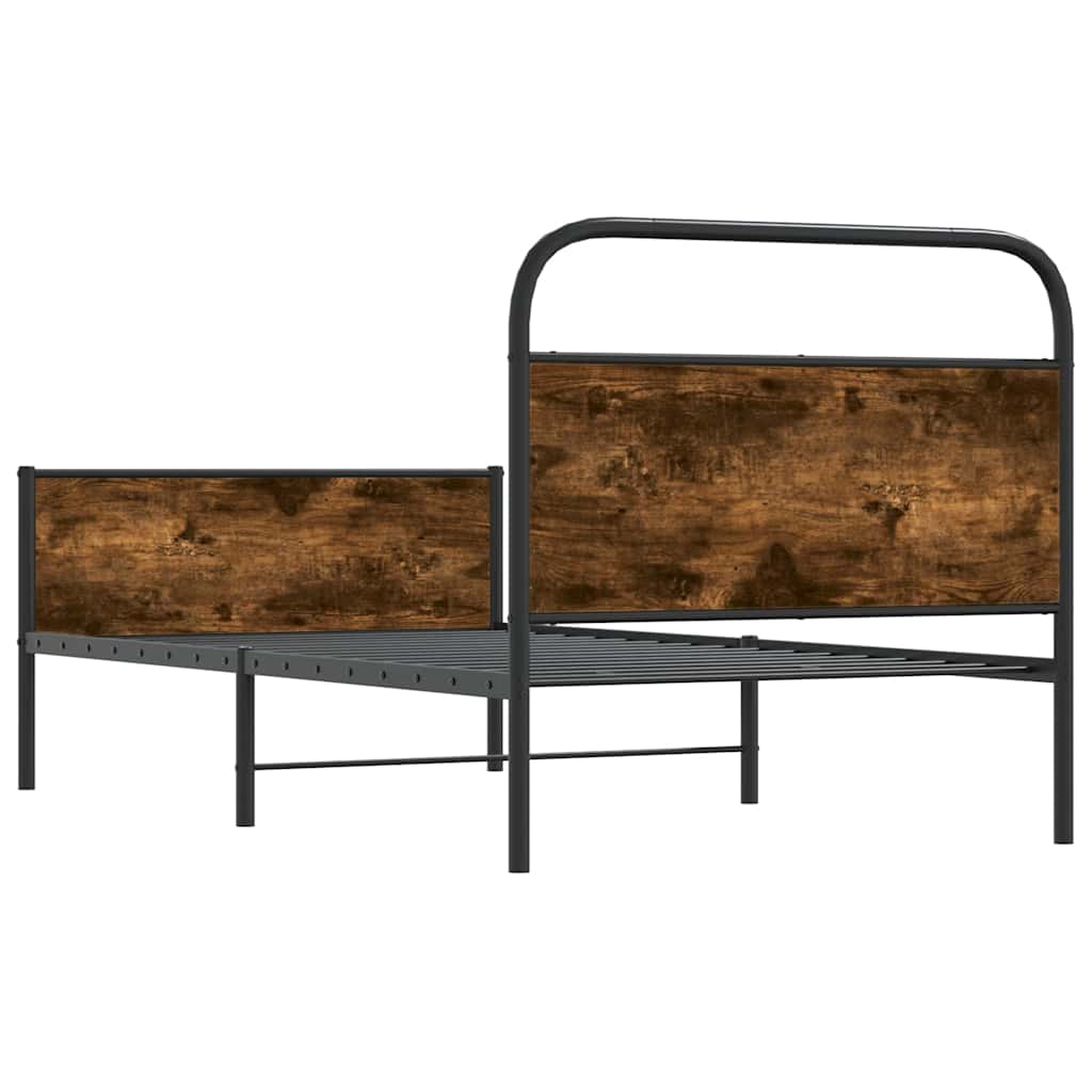 Bedframe zonder matras bewerkt hout sonoma eikenkleur 90x200 cm is nu te koop bij PeponiXL, paradijselijk wonen!