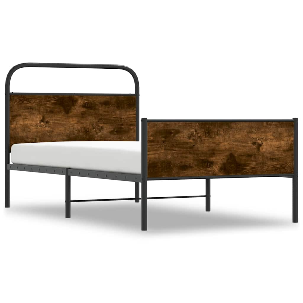 Bedframe zonder matras bewerkt hout sonoma eikenkleur 100x190cm is nu te koop bij PeponiXL, paradijselijk wonen!