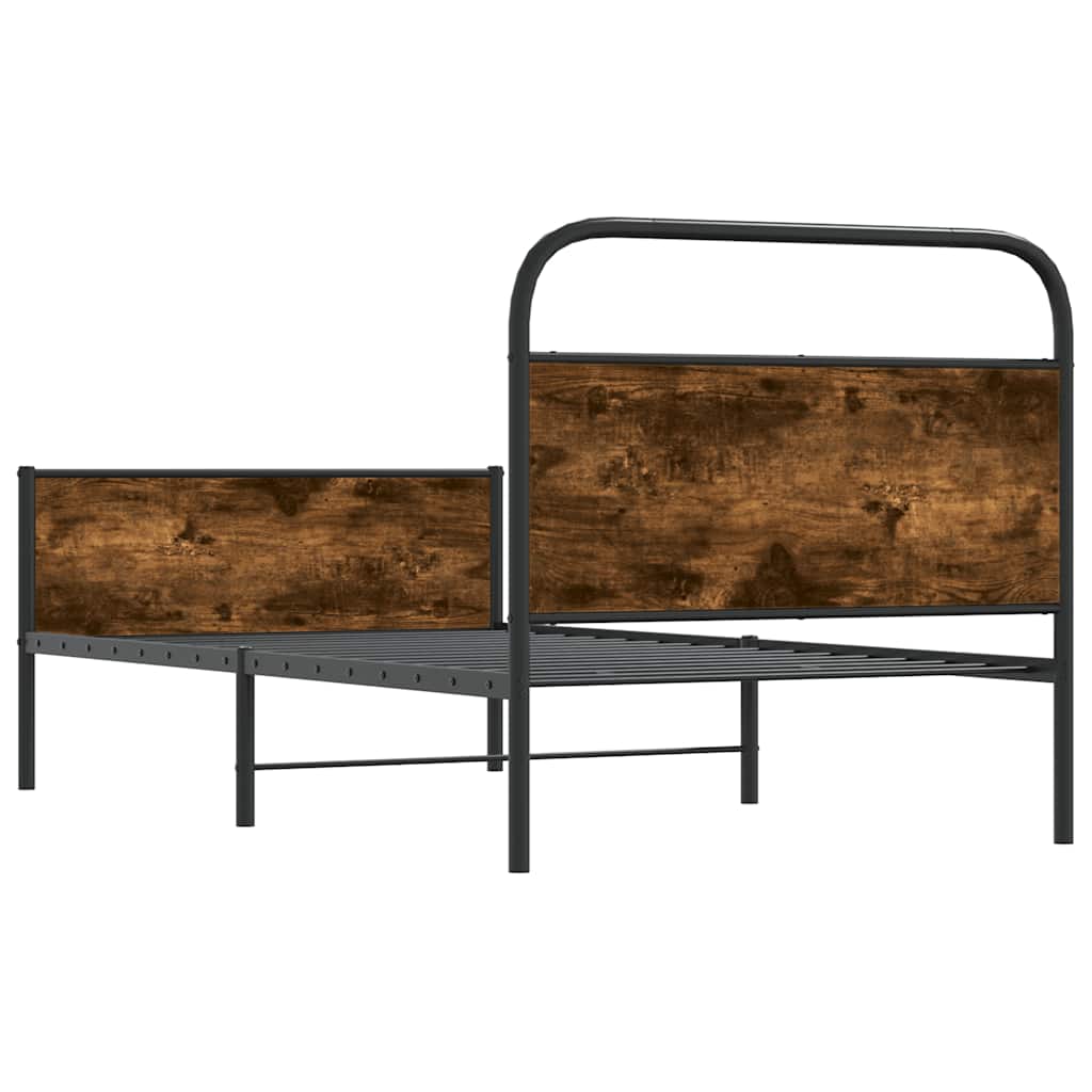 Bedframe zonder matras bewerkt hout sonoma eikenkleur 100x190cm is nu te koop bij PeponiXL, paradijselijk wonen!