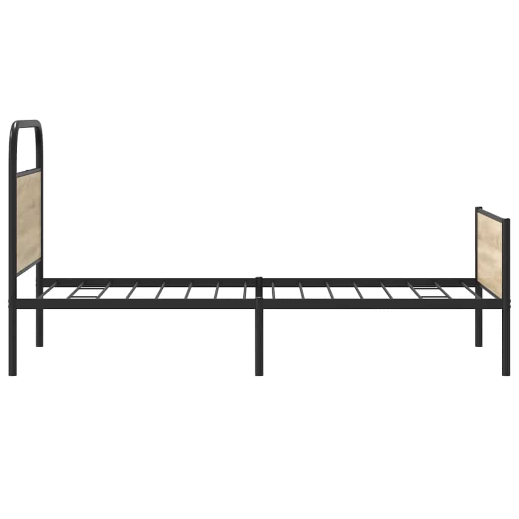 Bedframe zonder matras bewerkt hout sonoma eikenkleur 100x200cm is nu te koop bij PeponiXL, paradijselijk wonen!