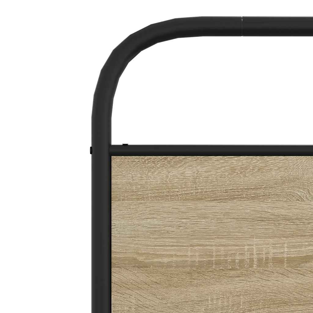 Bedframe zonder matras bewerkt hout sonoma eikenkleur 100x200cm is nu te koop bij PeponiXL, paradijselijk wonen!