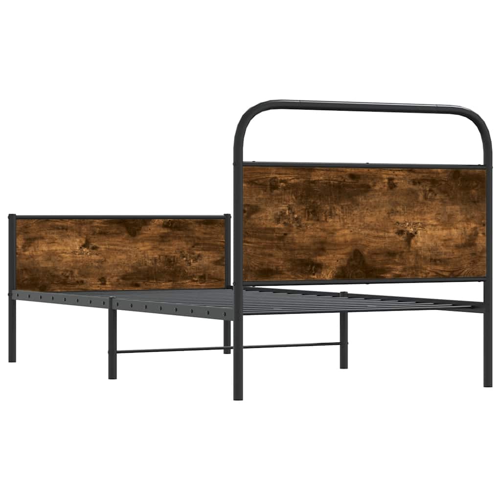 Bedframe zonder matras bewerkt hout sonoma eikenkleur 107x203cm is nu te koop bij PeponiXL, paradijselijk wonen!