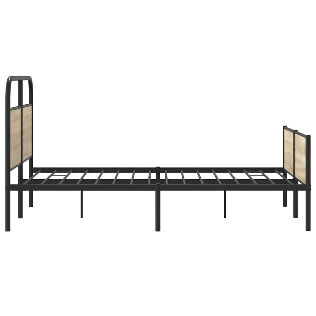Bedframe zonder matras bewerkt hout sonoma eikenkleur 120x190cm is nu te koop bij PeponiXL, paradijselijk wonen!