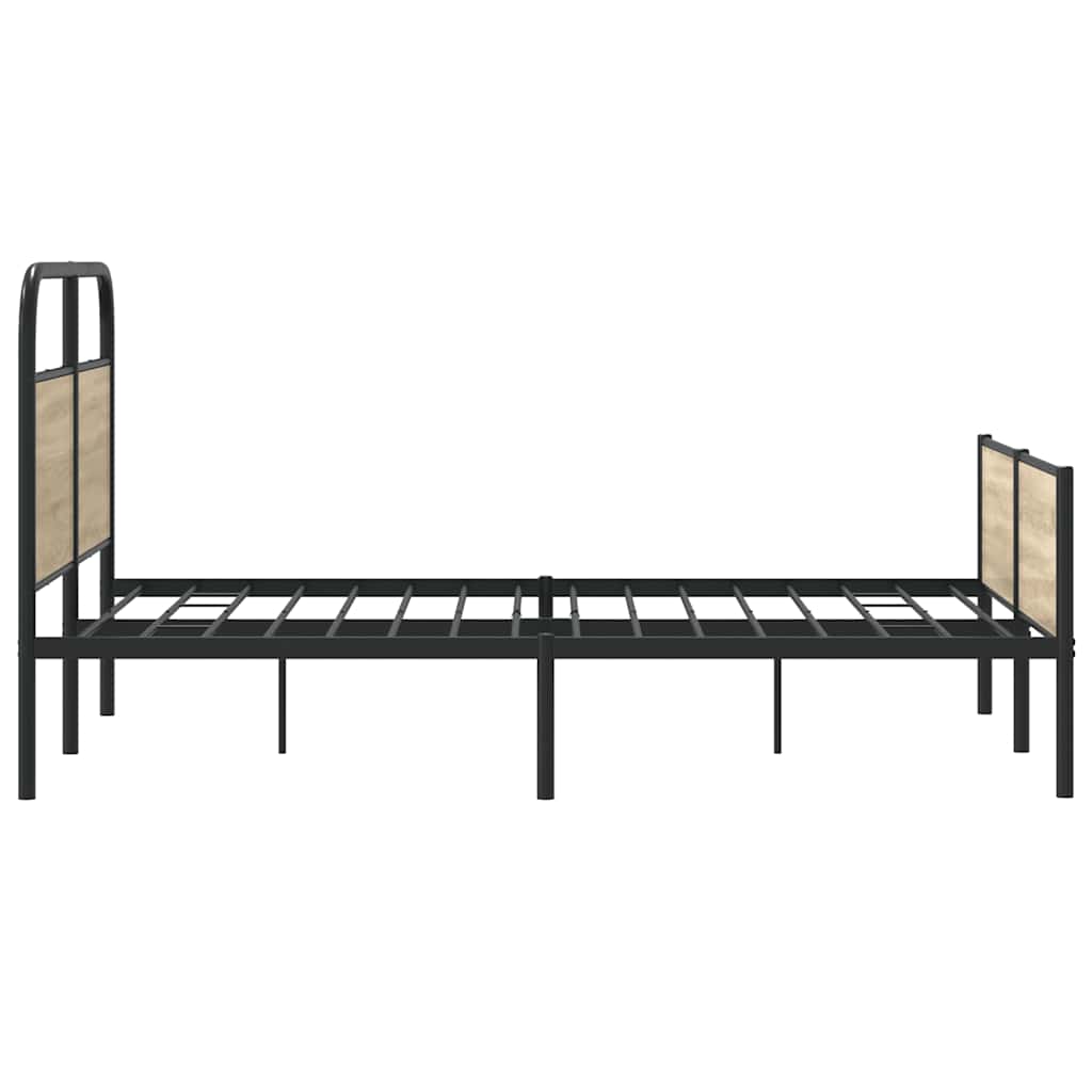 Bedframe zonder matras bewerkt hout sonoma eikenkleur 140x190cm is nu te koop bij PeponiXL, paradijselijk wonen!