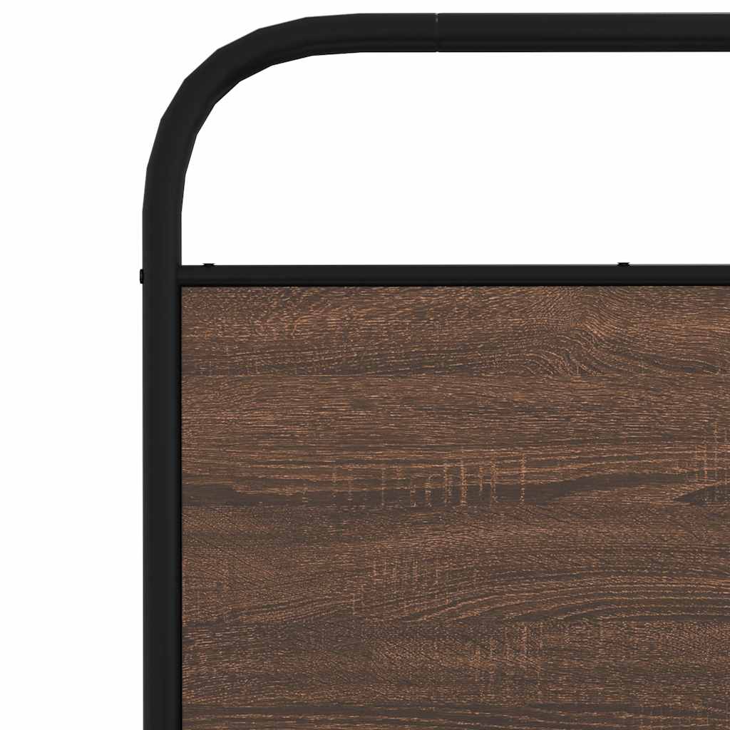 Bedframe zonder matras bewerkt hout bruin eikenkleur 90x200 cm is nu te koop bij PeponiXL, paradijselijk wonen!