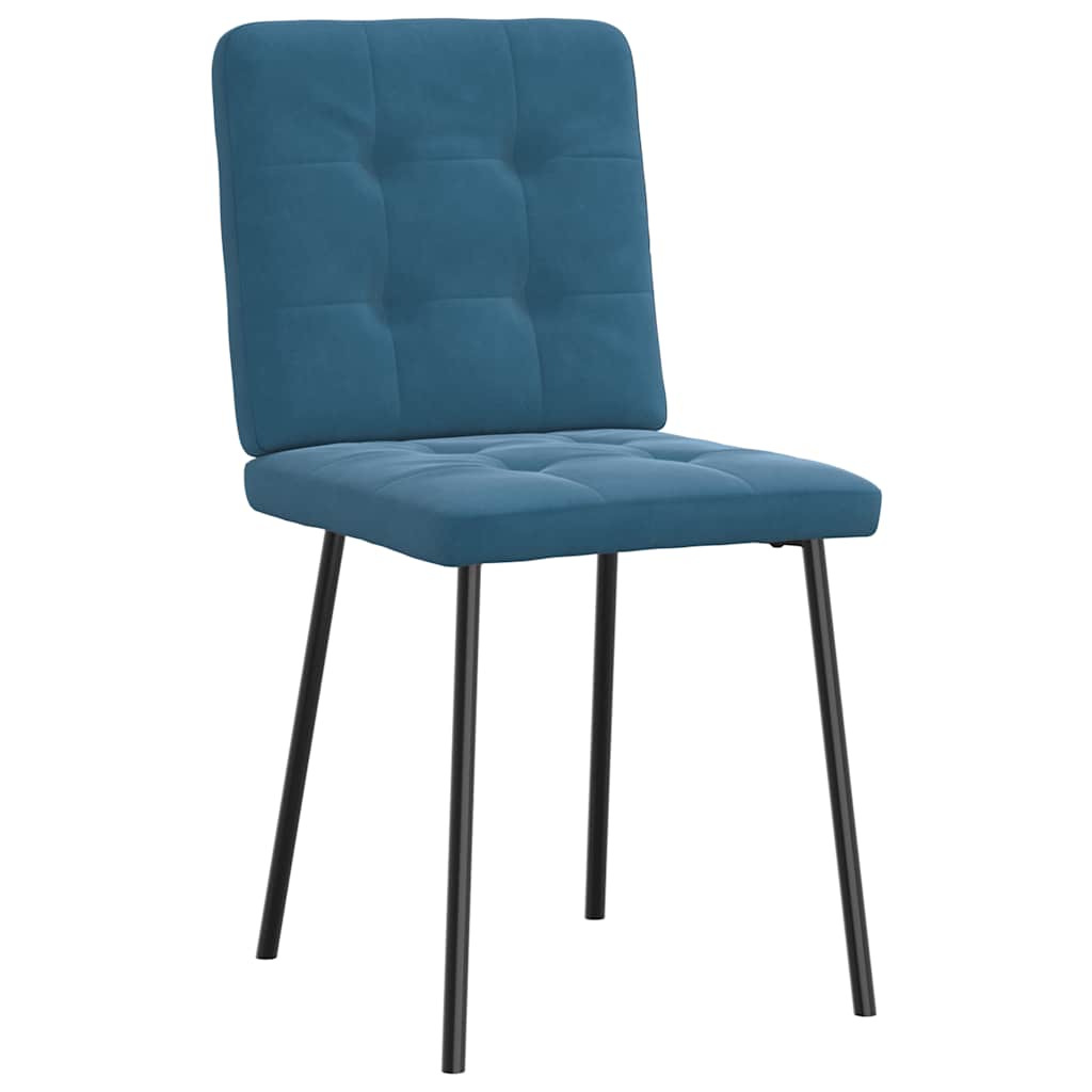 Eetkamerstoelen 4 st fluweel blauw is nu te koop bij PeponiXL, paradijselijk wonen!