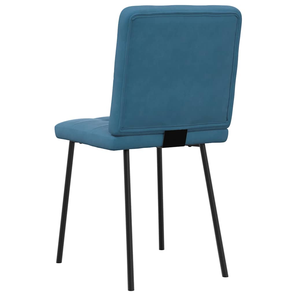 Eetkamerstoelen 4 st fluweel blauw is nu te koop bij PeponiXL, paradijselijk wonen!