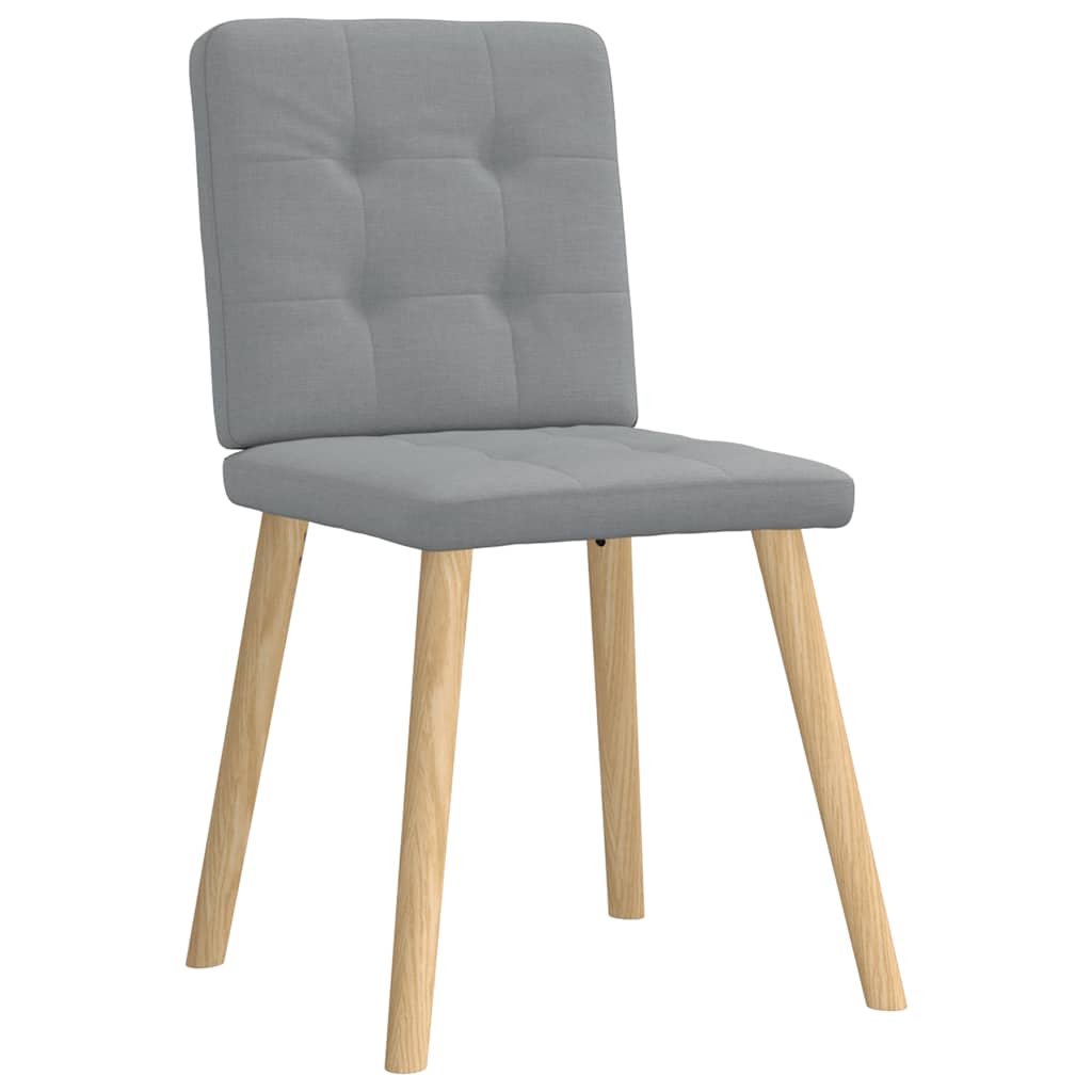 Eetkamerstoelen 4 st stof lichtgrijs is nu te koop bij PeponiXL, paradijselijk wonen!