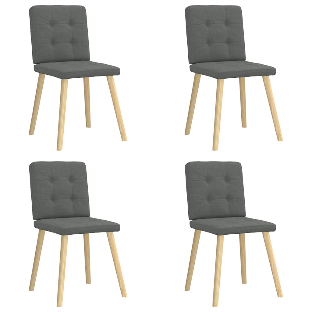Eetkamerstoelen 4 st stof donkergrijs is nu te koop bij PeponiXL, paradijselijk wonen!