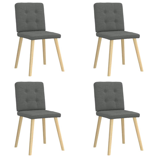 Eetkamerstoelen 4 st stof donkergrijs is nu te koop bij PeponiXL, paradijselijk wonen!