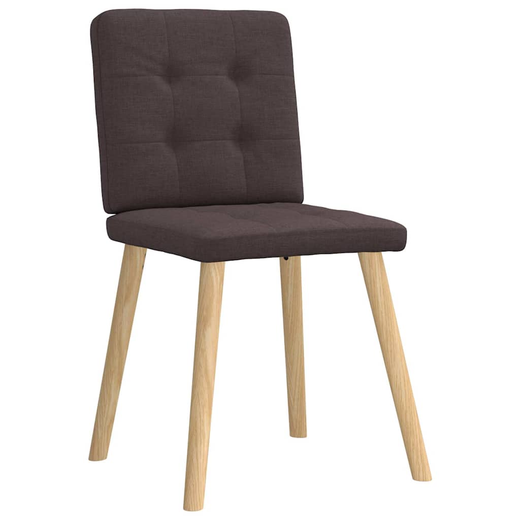 Eetkamerstoelen 4 st stof donkerbruin is nu te koop bij PeponiXL, paradijselijk wonen!