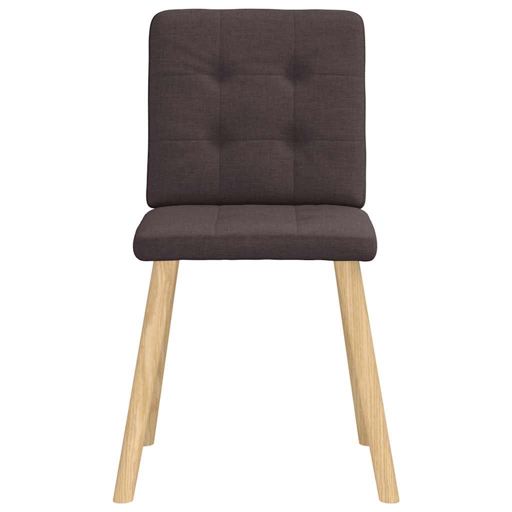 Eetkamerstoelen 4 st stof donkerbruin is nu te koop bij PeponiXL, paradijselijk wonen!