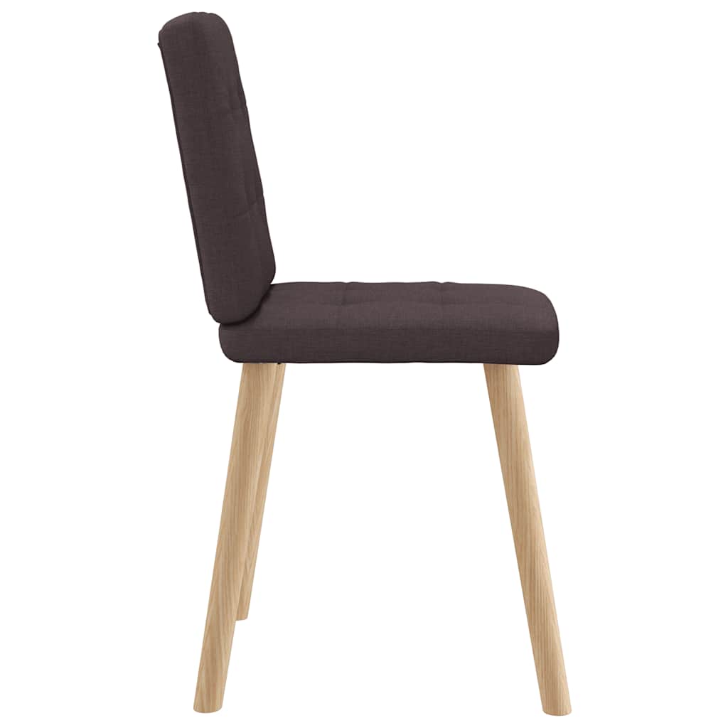 Eetkamerstoelen 4 st stof donkerbruin is nu te koop bij PeponiXL, paradijselijk wonen!