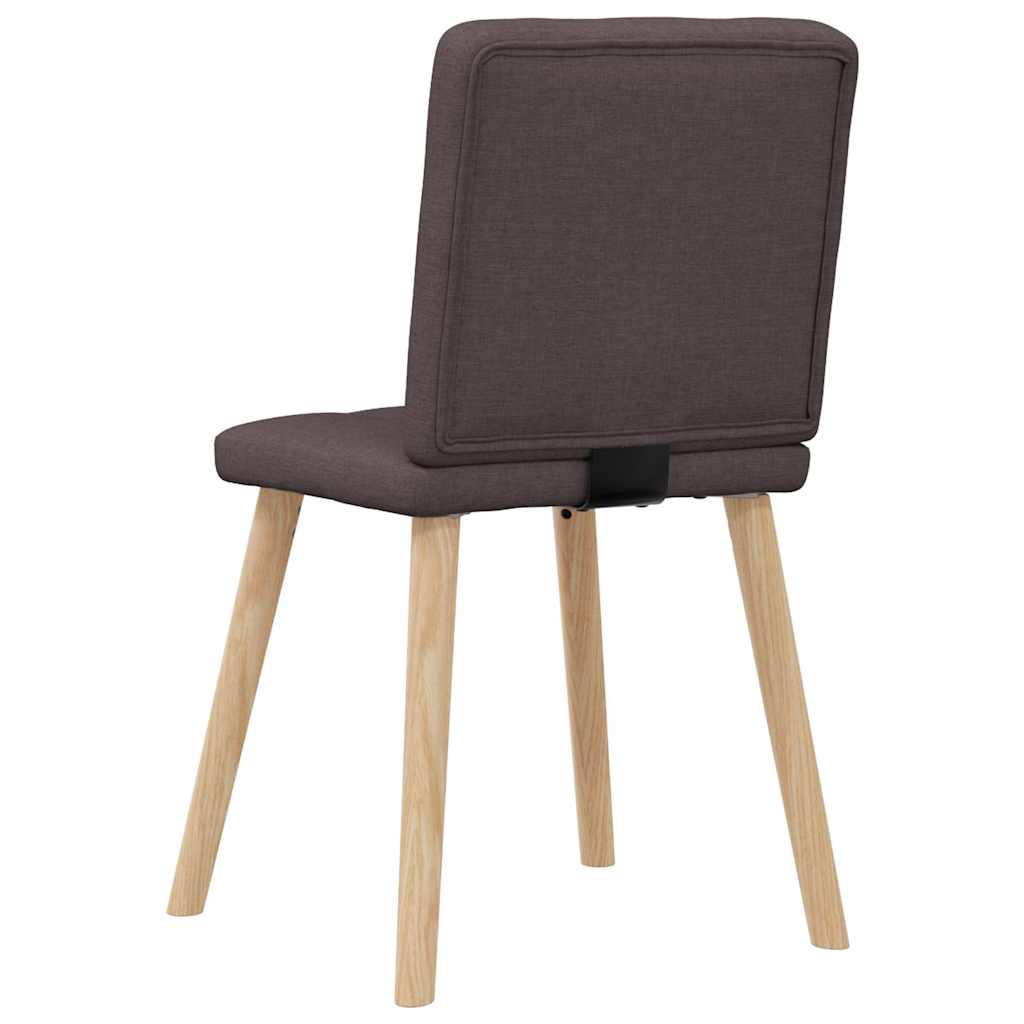 Eetkamerstoelen 4 st stof donkerbruin is nu te koop bij PeponiXL, paradijselijk wonen!