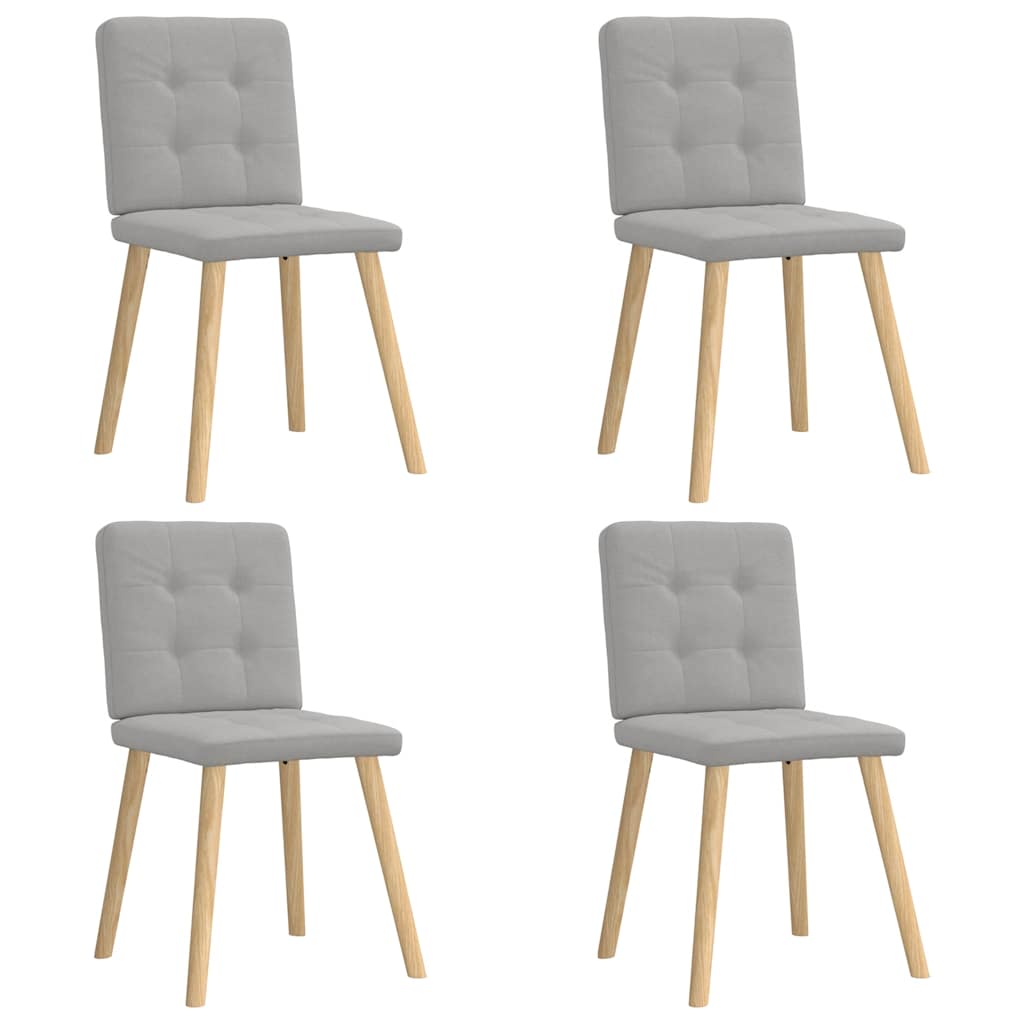Eetkamerstoelen 4 st stof wolk grijs is nu te koop bij PeponiXL, paradijselijk wonen!