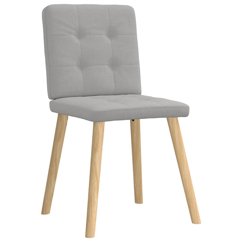 Eetkamerstoelen 4 st stof wolk grijs is nu te koop bij PeponiXL, paradijselijk wonen!