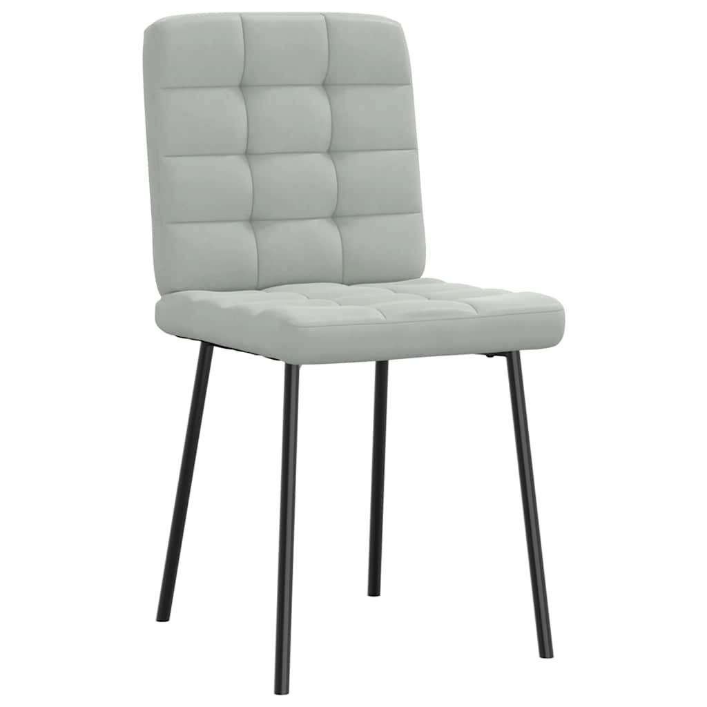 Eetkamerstoelen 4 st fluweel lichtgrijs is nu te koop bij PeponiXL, paradijselijk wonen!