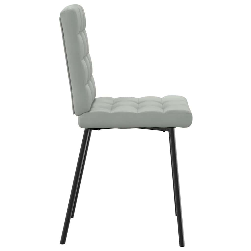 Eetkamerstoelen 4 st fluweel lichtgrijs is nu te koop bij PeponiXL, paradijselijk wonen!