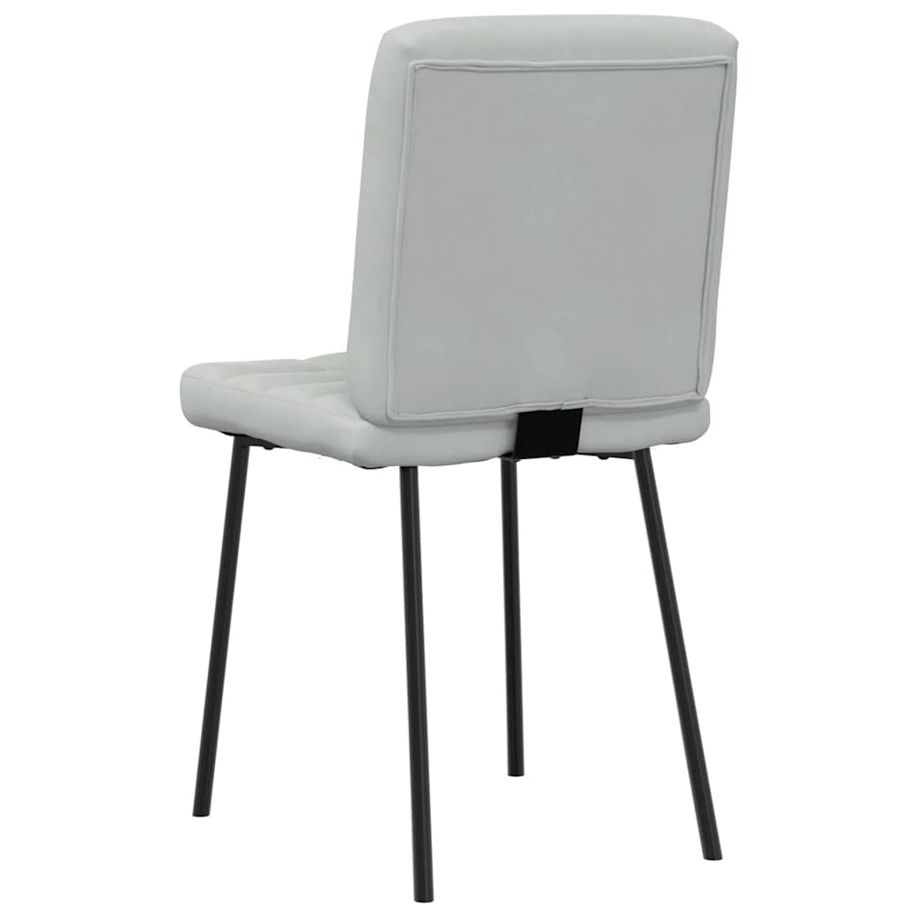 Eetkamerstoelen 4 st fluweel lichtgrijs is nu te koop bij PeponiXL, paradijselijk wonen!