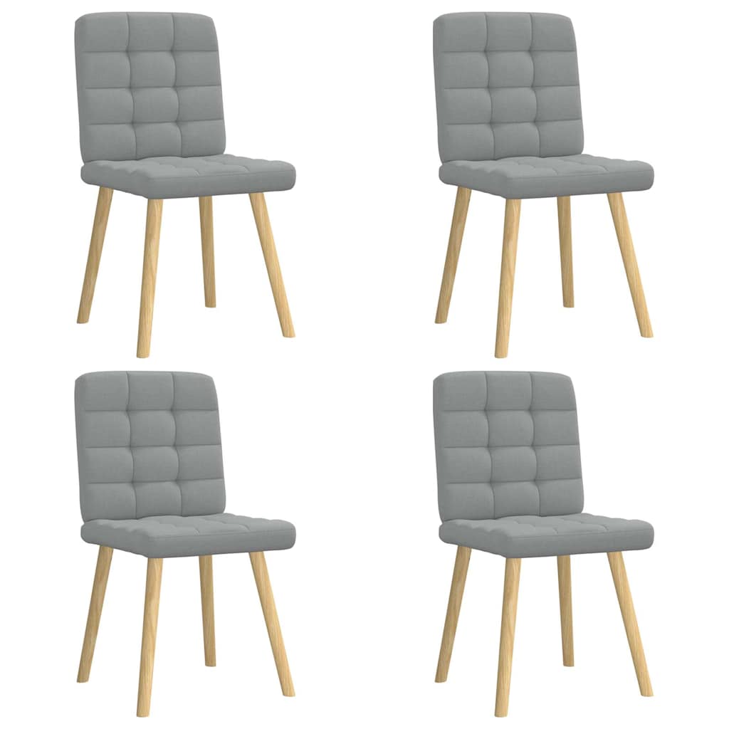 Eetkamerstoelen 4 st stof lichtgrijs is nu te koop bij PeponiXL, paradijselijk wonen!