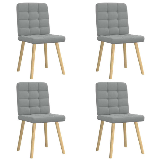 Eetkamerstoelen 4 st stof lichtgrijs is nu te koop bij PeponiXL, paradijselijk wonen!